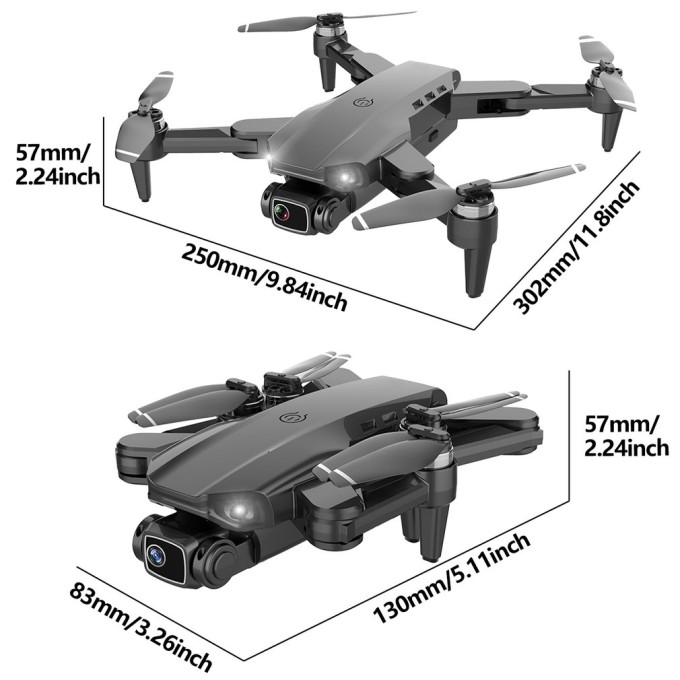 Dron AERIUM L900 GPS 4K čierny – 3 batérie